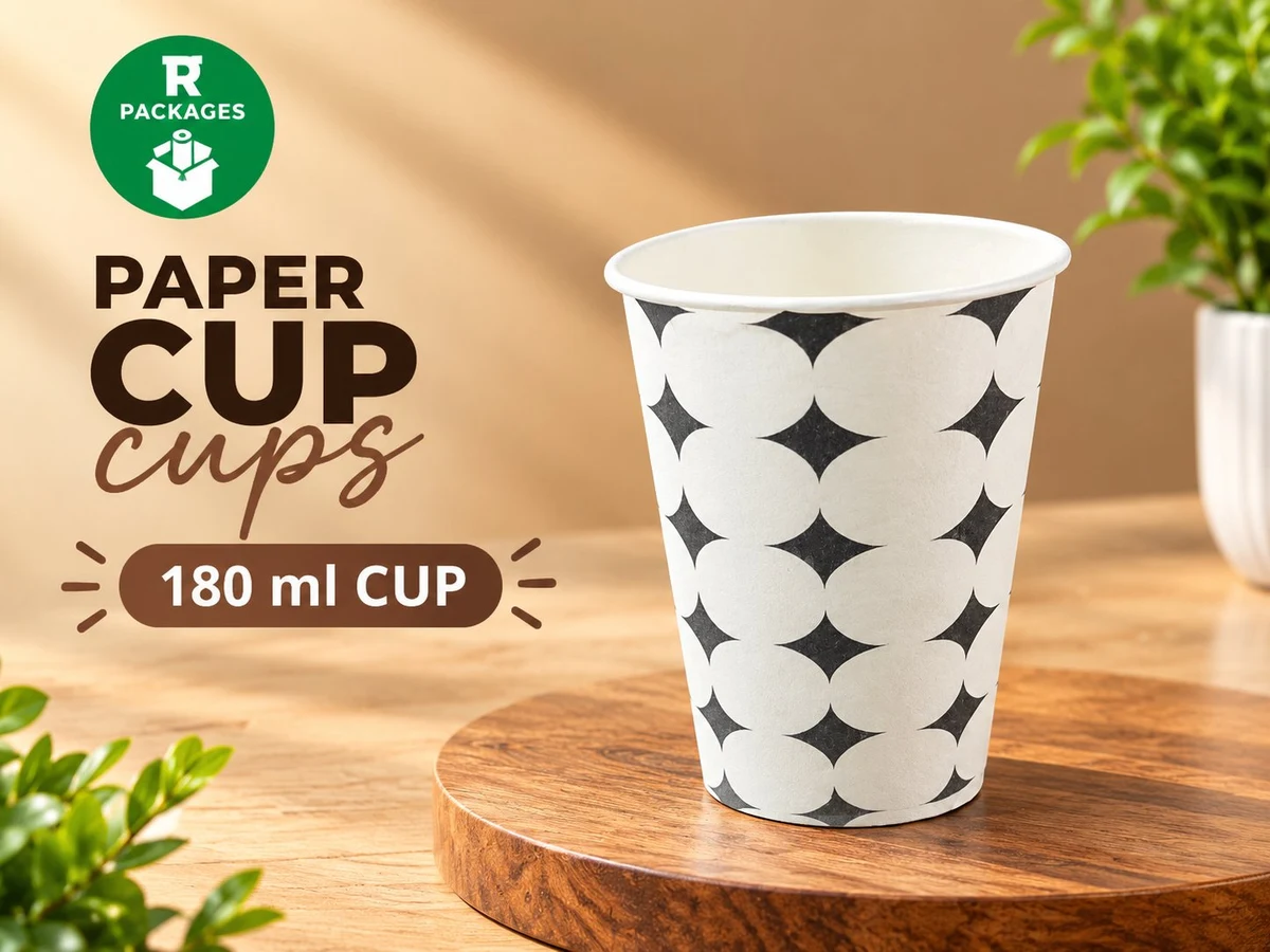 Star and dot design 6oz Paper Cup (Star and Dot Design) available from Rehbar Packages in Lahore